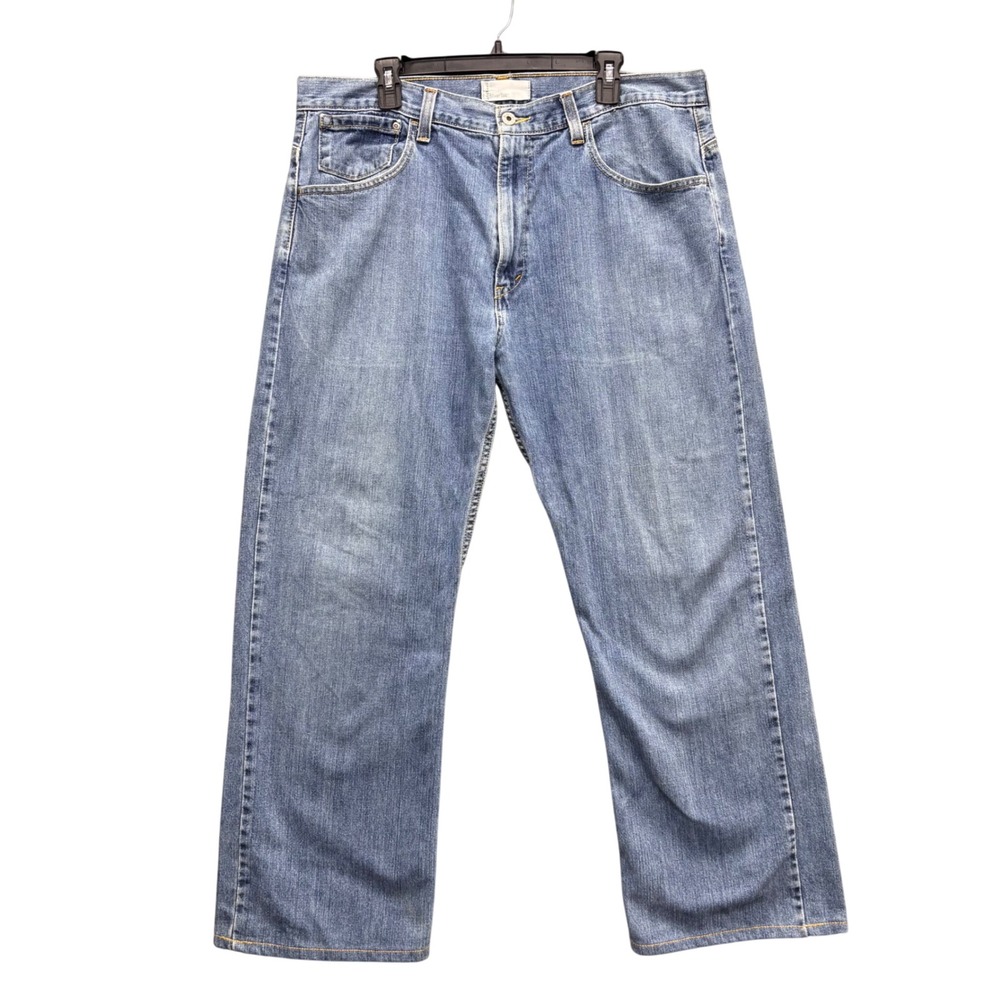 Levis SilverTab True Boot Mens Medium Wash Blue Denim Baggy Jeans Fits 39x29